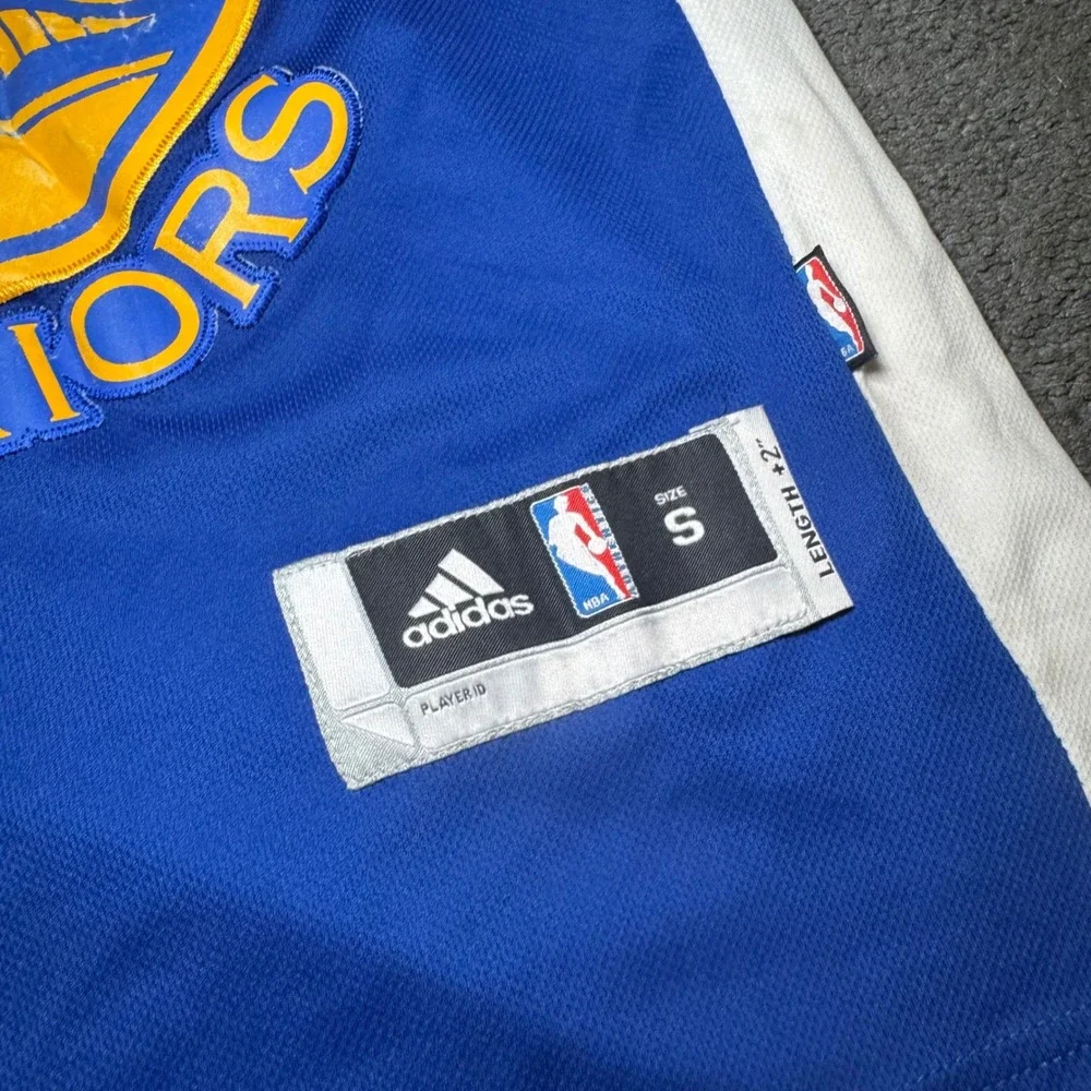 Adidas NBA Golden State Warriors Stephen Curry 30 Jersey Blue Yellow Mens Small